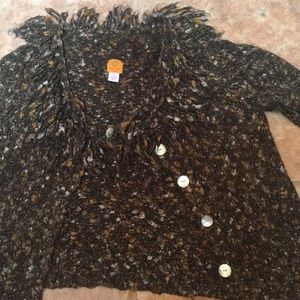 Ruby Rd. Sweaters - Brown Fall Funky Sweater Ruby Rd. Sweaters - Brown Fall Funky Sweater
